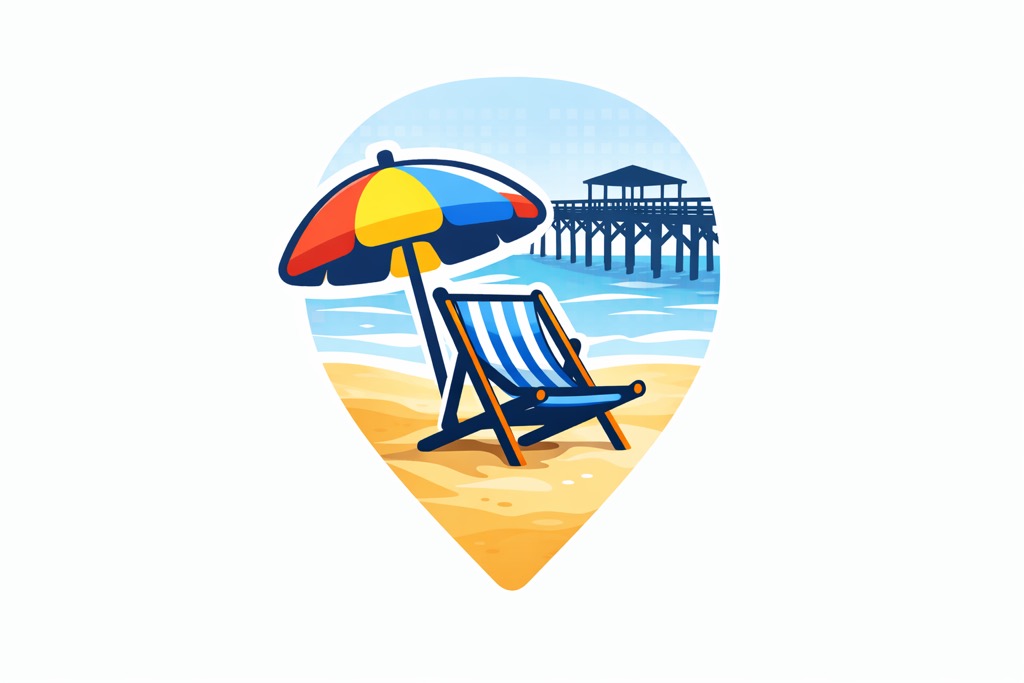 Beach chair and umbrella illustration for CabanaOps